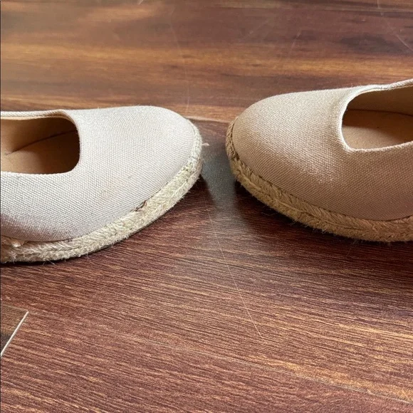 J. Crew Factory Cream Espadrille Shoes Size 8 - Picture 7 of 10
